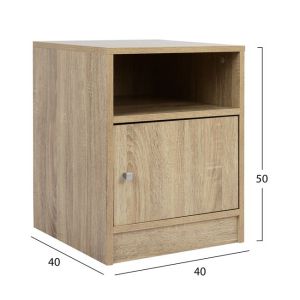 Melamine bedside table Hm2205,02 sonoma color 40x40x50