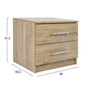 Melamine bedside table Hm2220.02 sonoma color 48x40.5x41.5