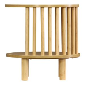 Nodial bedside table MDF/bamboo in natural color d40x40cm