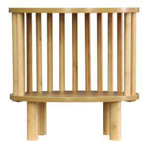 Nodial bedside table MDF/bamboo in natural color d40x40cm