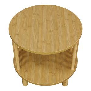 Nodial bedside table MDF/bamboo in natural color d40x40cm