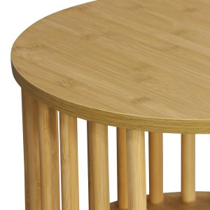 Nodial bedside table MDF/bamboo in natural color d40x40cm