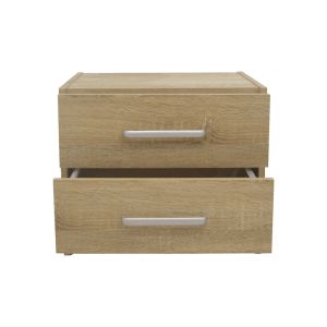 Нощно шкафче Olympus с 2 чекмеджета в цвят светъл дъб 47.5x40.5x40.5