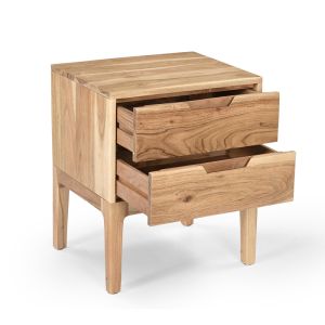 Snooze bedside table, solid acacia, 43x35.5x51cm