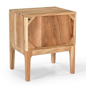 Snooze bedside table, solid acacia, 43x35.5x51cm
