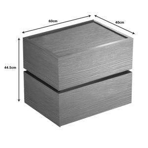 Sonlen bedside table made of MDF, oak color 60x40x66cm
