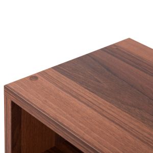 Нощно шкафче Todd Hm18184.05 меламин в цвят орех-метални крака в черно 45.5x29.5x58.5hcm.