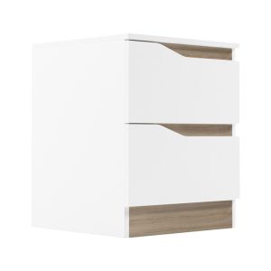 Verena II bedside table in white-sonoma 40x40x50cm