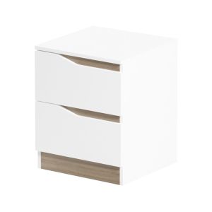Verena II bedside table in white-sonoma 40x40x50cm