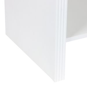 Bedside table Zeplen Mdf in white color 40x30x53cm
