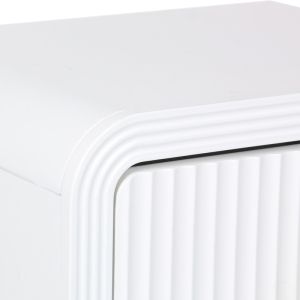 Bedside table Zeplen Mdf in white color 40x30x53cm