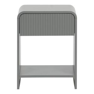 Bedside table Zeplen Mdf in gray color 40x40x53cm