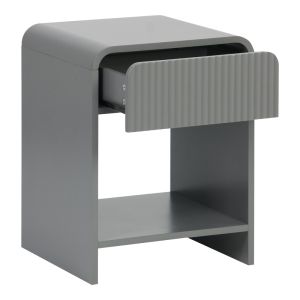 Bedside table Zeplen Mdf in gray color 40x40x53cm