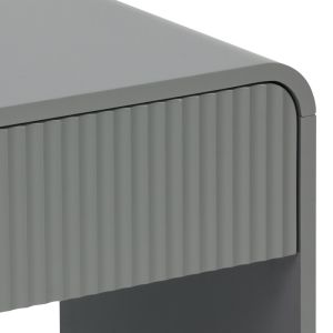 Bedside table Zeplen Mdf in gray color 40x40x53cm