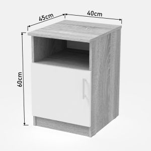 Нощно шкафче от меламин Galdi в цвят сонома 40x45x60см