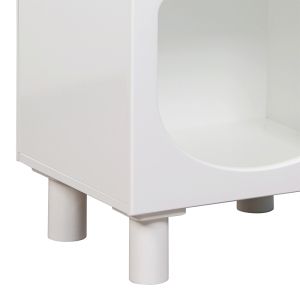 Bedside table shelf Emersy MDF in white color 40x32x70cm