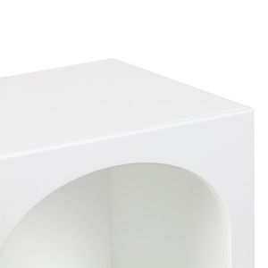Bedside table shelf Emersy MDF in white color 40x32x70cm