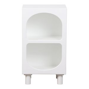 Bedside table shelf Emersy MDF in white color 40x32x70cm