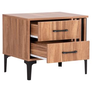 Нощно шкафче серия Harry цвят натурално дърво-черно 55x43x48hcм Hm2487.01