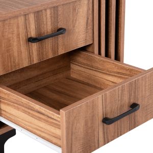 Нощно шкафче серия Harry цвят натурално дърво-черно 55x43x48hcм Hm2487.01