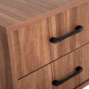 Нощно шкафче серия Harry цвят натурално дърво-черно 55x43x48hcм Hm2487.01