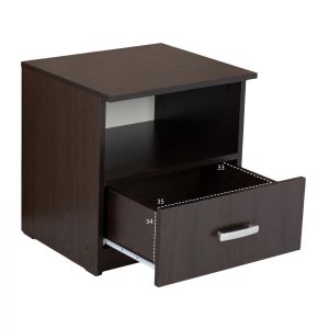 Bedside table wenge color Hm2431,02 45x40x48cm