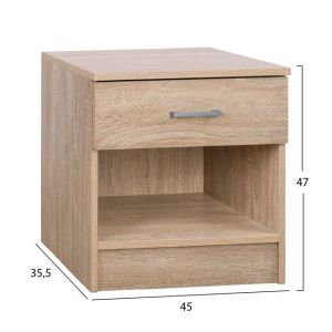 Bedside table sonoma color 45x35x47cm Hm2345,01