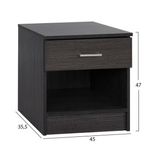 Nightstand zebrano 45x35.5x47 Hm2345.02