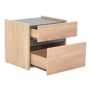 Нощно щкафче Comcie в натурален със сив цвят 50x42x45.5см