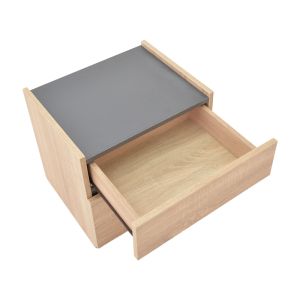 Нощно щкафче Comcie в натурален със сив цвят 50x42x45.5см