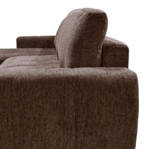 Vivad reversible sofa bed in dark brown fabric 275x164x91cm