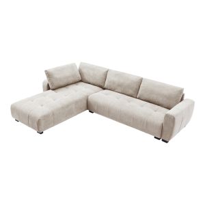 Gianco reversible corner sofa with beige fabric 298x208x85cm