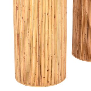Oval console table Gatsby, natural rattan 110x45x74.5hcm Hm9871