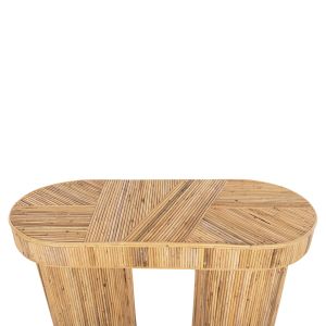 Oval console table Gatsby, natural rattan 110x45x74.5hcm Hm9871