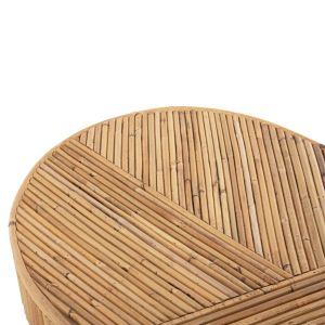 Oval console table Gatsby, natural rattan 110x45x74.5hcm Hm9871