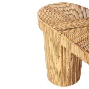 Oval console table Gatsby, natural rattan 110x45x74.5hcm Hm9871