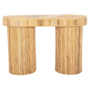Oval console table Gatsby, natural rattan 110x45x74.5hcm Hm9871