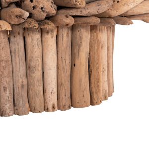Овална холна маса Sparrow Hm9962 Driftwood Naturally - естествено дърво и стъкло 106x55.5x50.5cm.