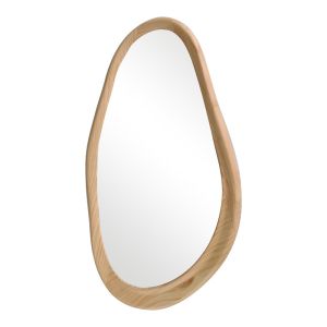 Oval mirror Baloa made of Mdf in a natural shade 44x4x80cm