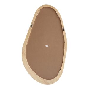 Oval mirror Baloa made of Mdf in a natural shade 44x4x80cm