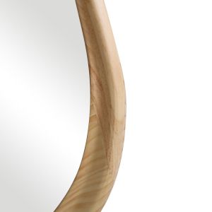 Oval mirror Baloa made of Mdf in a natural shade 44x4x80cm