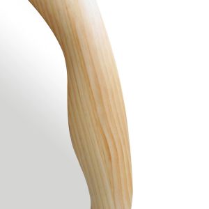 Oval mirror Enola made of MDF in a natural shade 54x2.5x80cm