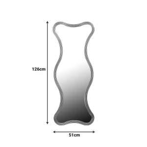 Mirror Boulen wood in golden color 51x2x126cm