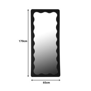 Werdy wood mirror in white color 65x2.4x170cm