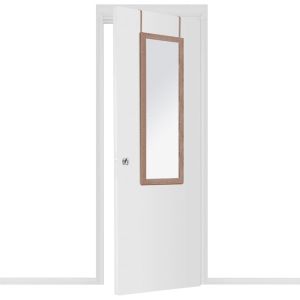 Door mirror with frame Mdf-aluminum natural color 35x2x109cm