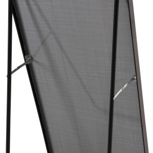 Floor mirror Boely Hm9577.01 with aluminum frame, black color 40x35x160hcm