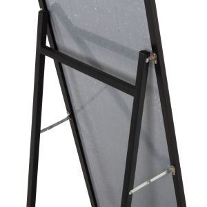 Joely Lorens Hm9578.01 floor mirror with black aluminum frame 40x31x160hcm