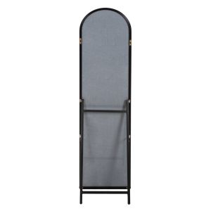 Joely Lorens Hm9578.01 floor mirror with black aluminum frame 40x31x160hcm