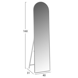 Joely Lorens floor mirror Hm9578,40 with aluminum silver frame 40x31x160hcm