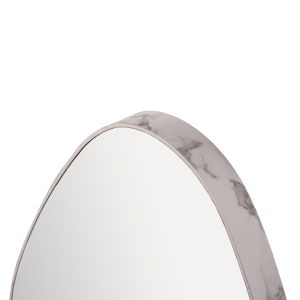 Wall mirror Hm4488.05 MDF frame in white marble color 50x80hcm.